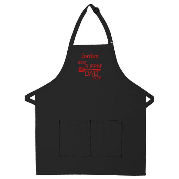 Personalized Apron Embroidered Best Flippin' Dad Design Add a Name - The ApronPlace