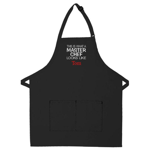 Personalized Apron Embroidered This Is What A Master Chef Looks Like Design Add a Name - The ApronPlace