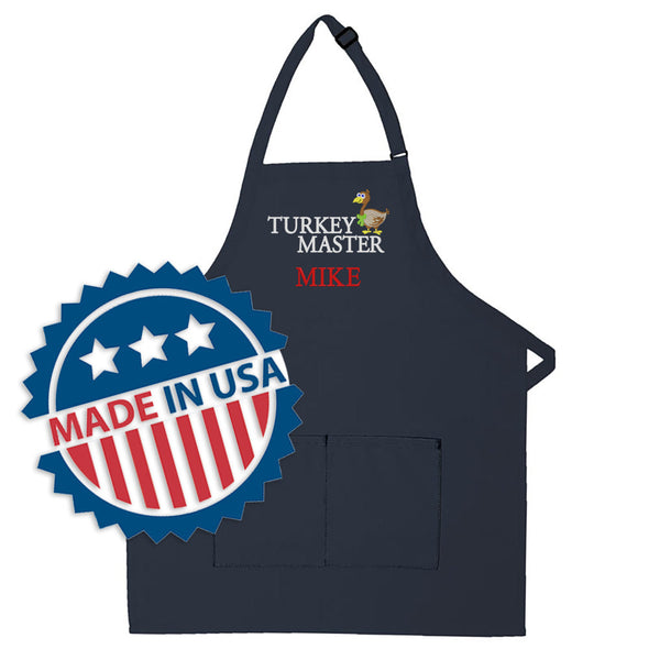 Personalized Apron Embroidered Turkey Master Design Add a Name