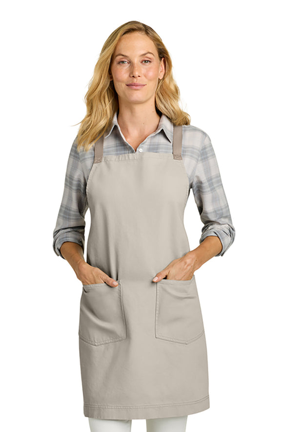 A902 Two-Tone Heavy Cotton Twill Crossback Apron with Pockets