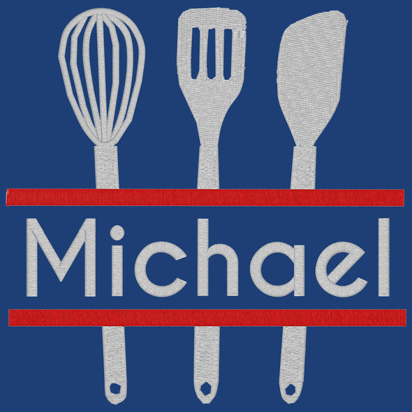 Personalized Apron Embroidered Kitchen Monogram Design Add a Name