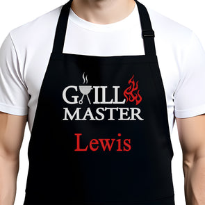 Personalized Apron Embroidered Grill Master Design Add a Name