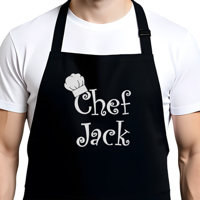Personalized Apron Embroidered Chef Any Name Design Add a Name