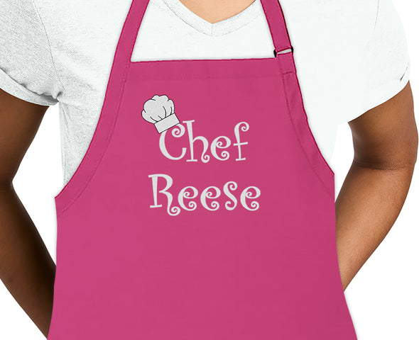 Personalized Apron Embroidered Chef Any Name Design Add a Name