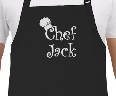 Personalized Apron Embroidered Chef Any Name Design Add a Name