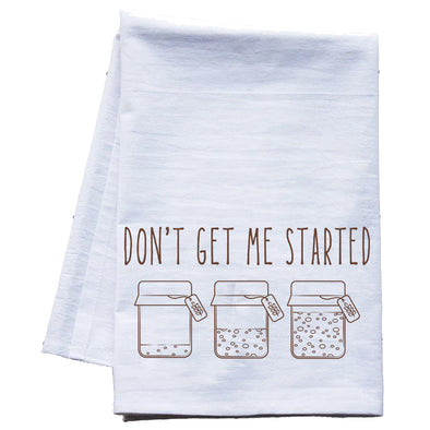 Premium Cotton 28" x 28" Printed Towel with Don't Get Me Started Design