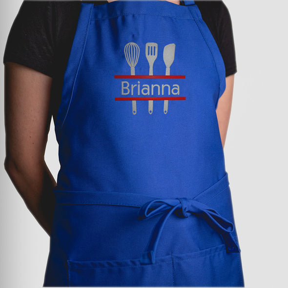 Personalized Apron Embroidered Kitchen Monogram Design Add a Name