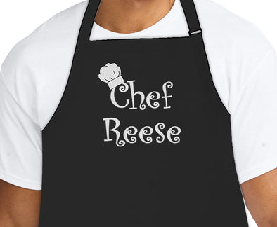 Personalized Apron Embroidered Chef Any Name Design Add a Name