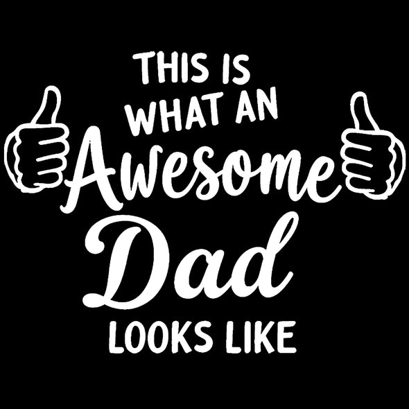 Printed Funny This is What an Awesome Dad BBQ Apron – Black Cotton Blend 22x30, Humorous Designs for Men, Grilling & Kitchen Chef