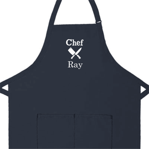 Personalized Apron Embroidered Chef Knives Design Add a Name - The ApronPlace