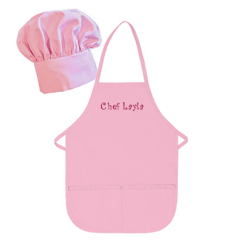 Personalized Embroidered Kids Apron and Chef Hat Set - The ApronPlace
