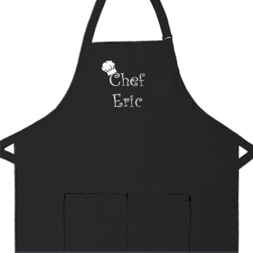 Personalized Apron Embroidered Chef Any Name Design Add a Name