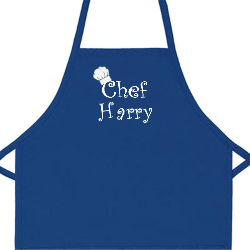 Personalized Child Apron Embroidered Chef Any Name Add a Name