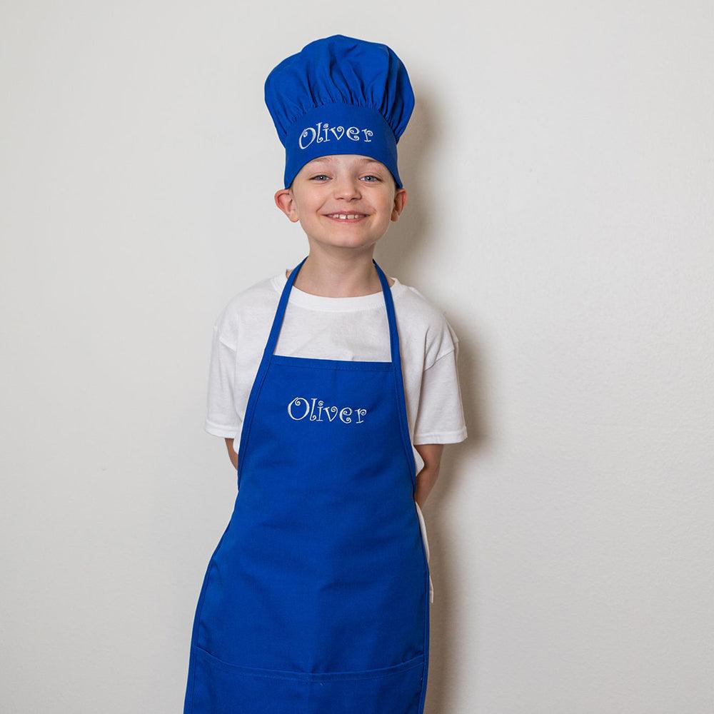 Personalized Embroidered Kids Apron and Chef Hat Set – The