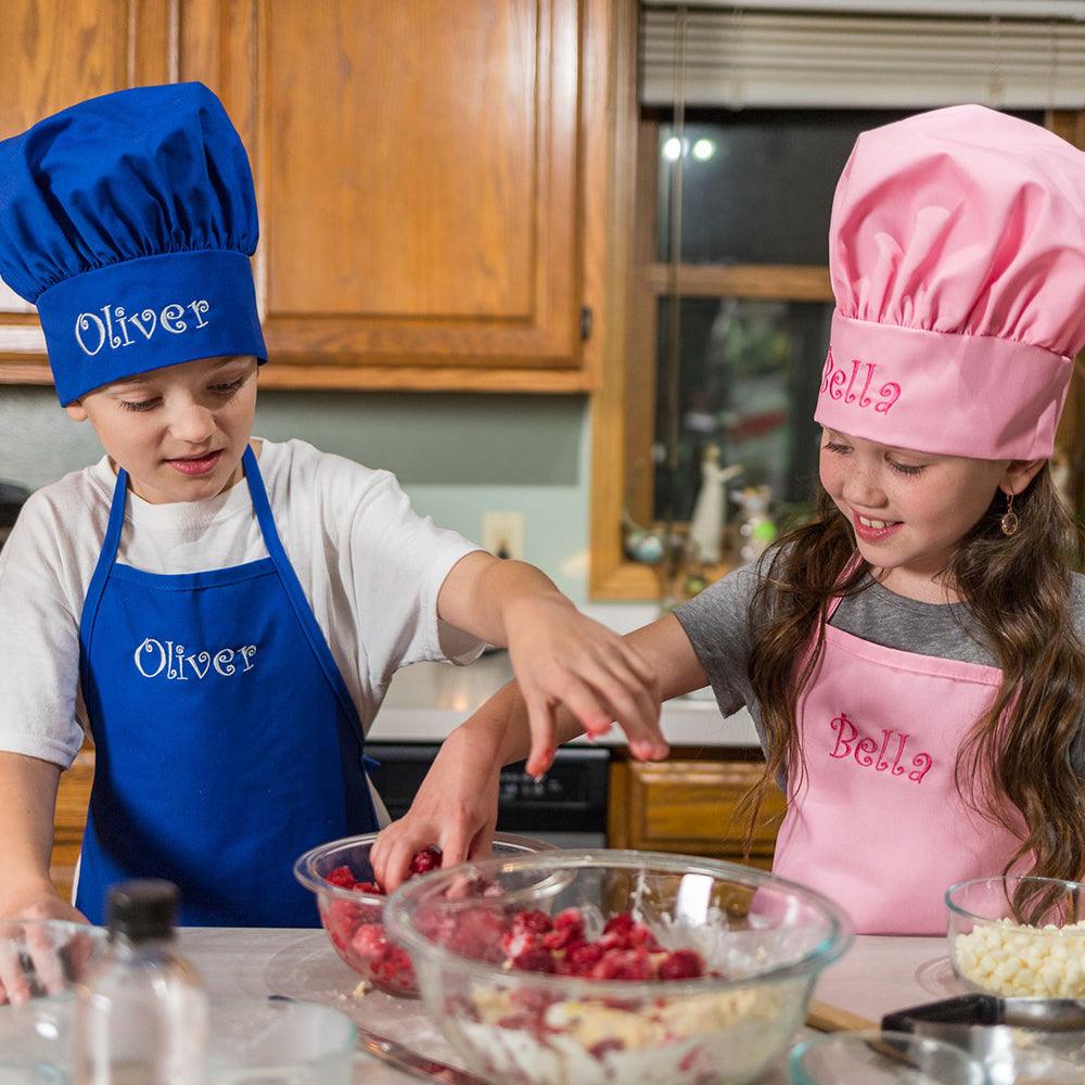 Personalized Embroidered Kids Apron and Chef Hat Set – The