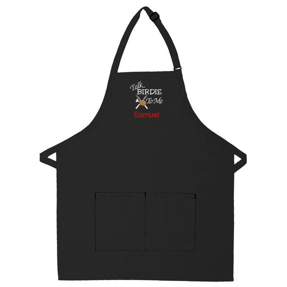Personalized Apron Embroidered Talk Birdie To Me Design Add a Name - The ApronPlace