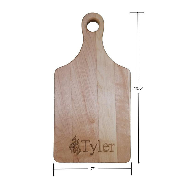 Personalized Laser Engraved Grill Master Cutting Board (Rectangle or Paddle Shaped Options) - The ApronPlace