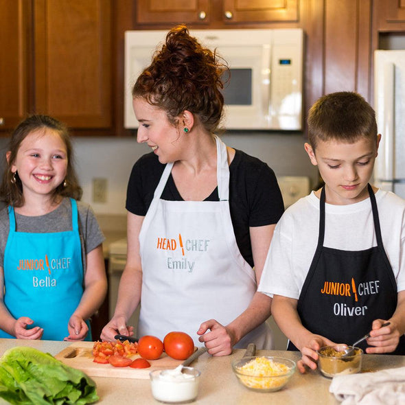 Personalized Apron Embroidered Junior Chef Design Add a Name - The ApronPlace