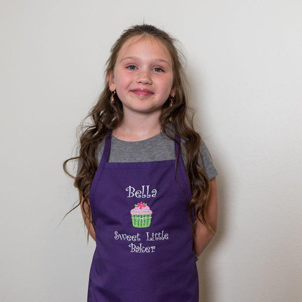Embroidered Personalized Sweet Little Baker with Name Kids Apron - The ApronPlace