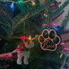 Personalized Laser Cut Dog Paw Print Ornament - The ApronPlace