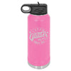 Personalized Throw Glitter Laser Engraved Water Bottle - The ApronPlace