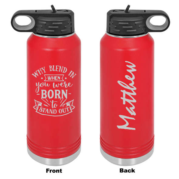 Personalized Why Blend In Laser Engraved Water Bottle - The ApronPlace