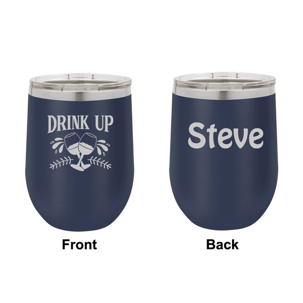 Personalized Drink Up Laser Engraved Wine Tumbler - The ApronPlace