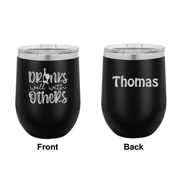 Personalized Drinks Well With Others Engraved Wine Tumbler - The ApronPlace