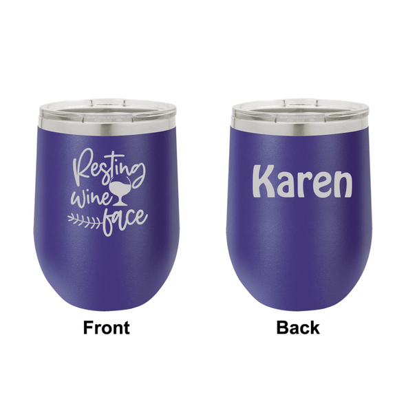 Personalized Resting Wine Face Engraved Wine Tumbler - The ApronPlace