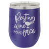 Personalized Resting Wine Face Engraved Wine Tumbler - The ApronPlace