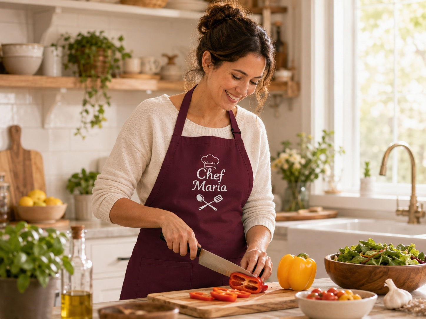 Personalized apron gift for a home cook