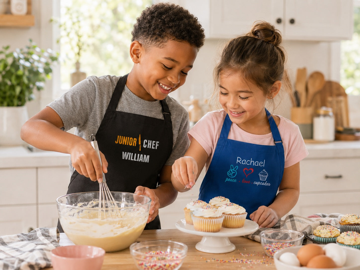 Personalized kids apron gift for a young cook or baker